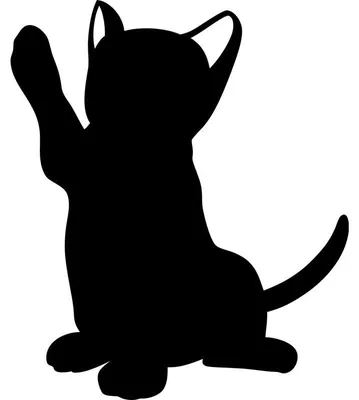 Immagine prodotto di Adesivi lavagna – Adesivi da parete cancellabili – Silhouette di gattino – 50 x 40 cm