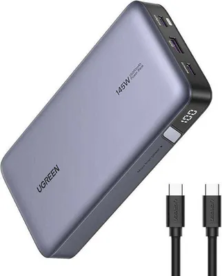 Immagine prodotto di Powerbank 25000Mah Ugreen Pb205, Usb + 2X Usb-C, 145W Pd (Grigio)