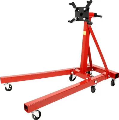 Produktbild von LUXTOM | Motorständer, bis zu 900kg, aus lackiertem Stahl, mit Rollen, Motorheber, Getriebeheber, Getriebehalter, mit 5 Rädern, Faulenzer, Hebebühne, Klauenheber