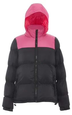 Image de Jika, veste matelassée rembourrée pour femme - noire et rose, taille S