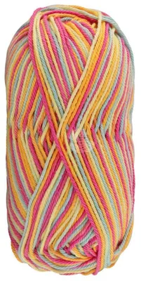 Produktbild von Lana Grossa - Cotone Print 0363 pink dottergelb zitrusgelb mint