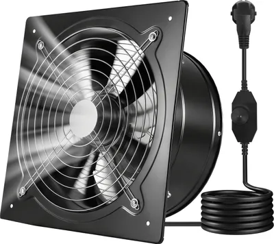 Zdjęcie produktu dla Wentylator wyciągowy VEVOR 350 x 350 mm, wydajny wentylator ścienny 2647 m³/h, z regulacją prędkości obrotowej, 70 W, cichy wentylator do strychu, garażu, piwnicy, warsztatu, kuchni i kurnika