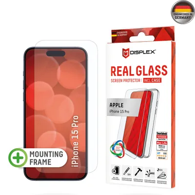 Obrázok produktu pre Displex 01847, Apple, iPhone 15 Pro, Suché aplikovanie, Odolné proti nárazu, Odolné proti poškriabaniu, Prachuodolný, Priehľadná, 1 kusov