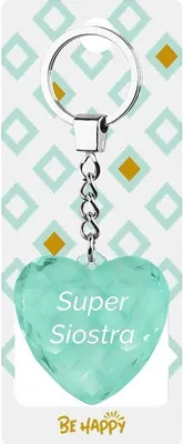 Produktbild von Geschenk-Schlüsselanhänger „Super Schwester“ – Be-Happy Gifts