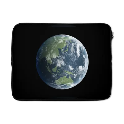 Produktbild von MuchoWow® Laptop Hülle 17 Zoll Laptoptasche Satellitenbild der Erde - Zipper - Schutzabdeckung