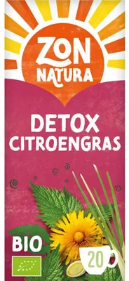 Immagine prodotto di Zonnatura Detox Citroengrass Tisana, 20 bustine, 34g - Naturale e puro