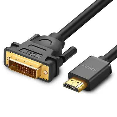 Produktbild von Ugreen Kabel HD106 DVI 24+1 Pin/HDMI FHD 60 Hz 1 5 m (schwarz