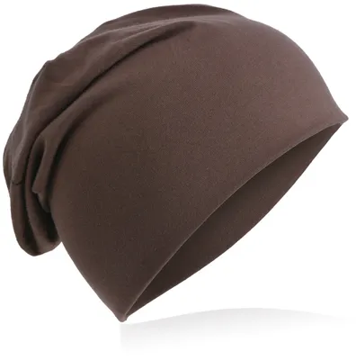 Produktbild von Beanie Muetze Unifarbe Graubraun