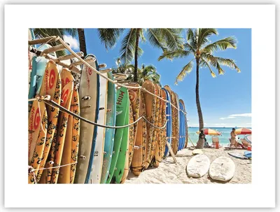 Produktbild von Poster - Poster ohne Rahmen - Board Surfen Strand - 40x30 cm - Wand Bild - Wanddeko - Wandbilder - Kunstposter - Wandposter - Bilder - Kunstdruck - Wanddekoration - Wandbild - P2XAA40x30-4165