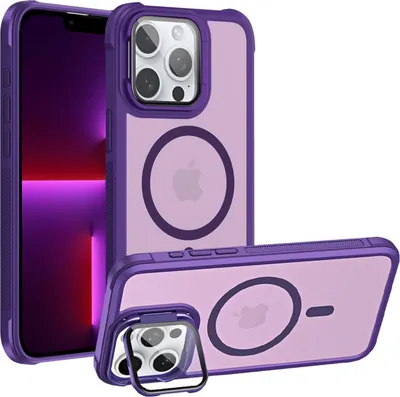 Immagine prodotto di Custodia protettiva per iPhone 13 Pro, compatibile con il supporto in vetro pieghevole MagSafe per la protezione della fotocamera