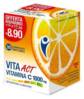 Immagine prodotto di Vita Act Vitamina C 1000Mg 30 Compresse Masticabili