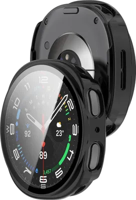 Produktbild von Schutzhülle mit Glas für Samsung Galaxy Watch 8 44 mm, Bizon Case Watch Adamo, Schwarz