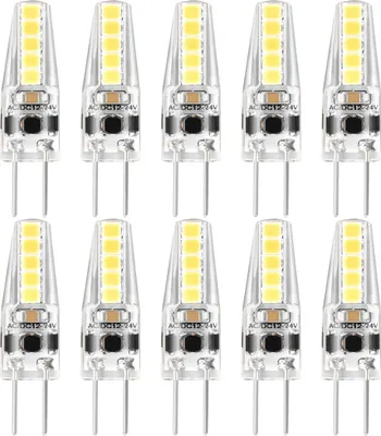 Produktbild von 10 x LED Leuchtmittel Stiftsockellampe 2W = 25W G4 klar SMD 210lm 360° Tageslicht 6500K kaltweiß