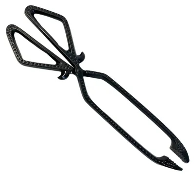 Metallene Holz-/Kohlezange, 34 cm, für Kamin & Feuerstelle