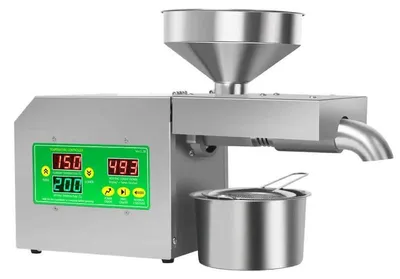Produktbild von Automatische Ölpresse Maschine - Kleine Schrauben-Ölpresse - Für Moringa Sonnenblumen Erdnuss Sesamsamen - 220V EU Stecker - Haushalt und kleines Gewerbe - R3S