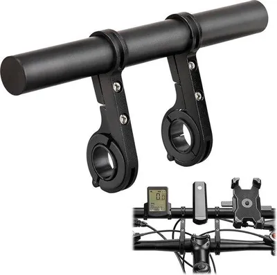 Productafbeelding van Famanu stuurverlengstuk voor fiets, 20 cm - aluminium, stabiel en lichtgewicht