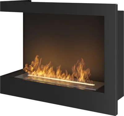 Image de Cheminée Au Bioéthanol Encastrable Corner 600 Left Simplefire Avec Verre