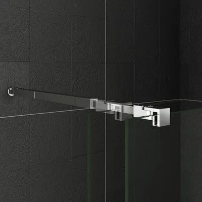 Produktbild von 730-1200mm(rund & einstellbar) Haltestange für Duschwand Stabilisator für Glasstärke 8/10mm