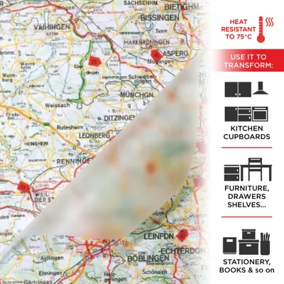 Image de Alkor 3800001 Film adhésif pour livres en papier, 45 cm x 2 m, 2 pièces