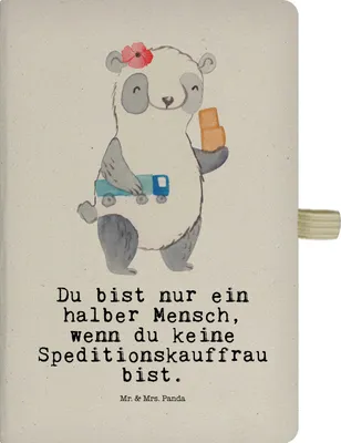 Produktbild von Mr. & Mrs. Panda Kladde Speditionskauffrau Herz - Transparent - Geschenk, Notizheft, Tagebuch, notizbuch, Journal, Jubiläum, Skizzenbuch