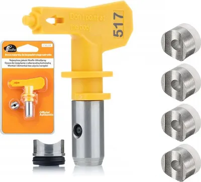 Zdjęcie produktu dla Rosfix Dysza Lakiernicza Model 517 + 3x gniazdo/uszczelka Dyszy