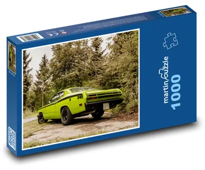 Zdjęcie produktu dla Puzzle 1000 Zielony retro sportowy samochód - martinpuzzle