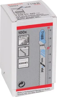 Produktbild von Stichsägeblatt T 118 B Basic for Metal, 100er-Pack