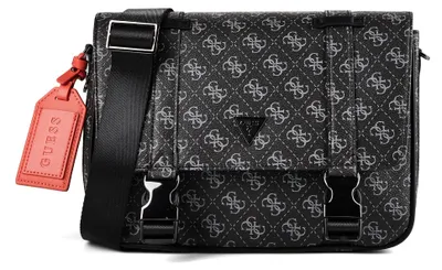 Produktbild von Guess Milano Messenger Bag für Herren, Business-Tasche mit Steckverschluss, 27 cm