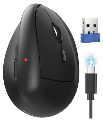 Image de Souris sans fil Souris ergonomique - Bluetooth 5.0 et 3.0 - Connexion 2,4 GHz et Bluetooth