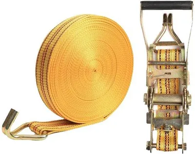 Image de Sangles de serrage robustes de 6 m avec cliquet et crochets, pour charges lourdes