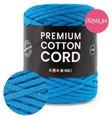 Produktbild von Baumwollkordel KOKONKI 5mm, 100m, Farbe Lazur