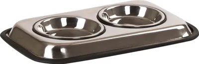 Produktbild von Kerbl Hunde-Futternapf Edelstahlnapf Duo 37x23x3cm; 81319