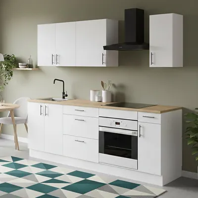 Immagine prodotto di Silphora - Cucina, Bianco, 4 Cassetti, Elettrodomestici non inclusi,