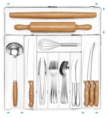 Produktbild von Verstellbarer Besteckkasten-Organizer mit 6 bis 9 Fächern