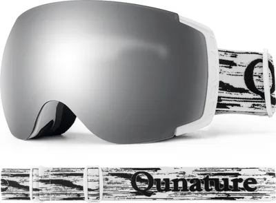 Produktbild von Qunature Skibrille Schneebrille UV-Schutz Dual Lens Anti-fog Snowboardbrille Weiß
