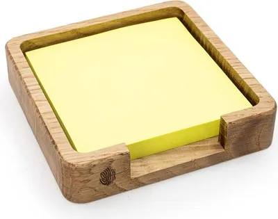 Image de Organiseur de notes carré en chêne