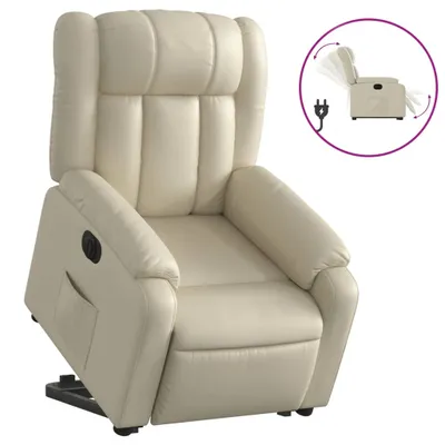 Produktbild von Relaxsessel mit Aufstehhilfe Elektrisch Creme Kunstleder