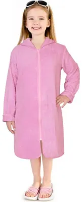 Immagine prodotto di Accappatoio in spugna con zip - taglia 5-8 anni - Rosa
