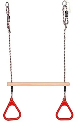 Produktbild von Turnstange mit Ringen Kinder Schaukel Reckstange Turnringe Reck Trapez Spielturm