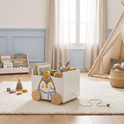 Produktbild von Kinder-Aufbewahrungstruhe Mobili Rebecca Kipi 36x42x33,5 cm MDF Kiefer Weiß