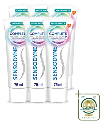 Productafbeelding van 6 x Sensodyne Complete Protection + Frisse Adem tandpasta - 75 ml - Verpakking met 6 stuks