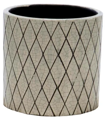 Produktbild von Blumentopf Wiped Keramik 17x18cm grau