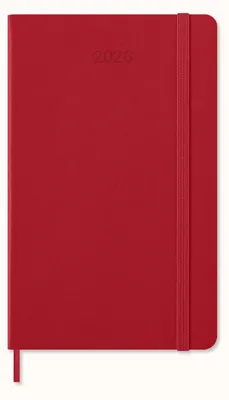 Obrázek produktu pro Moleskine 8056999274580 MOLESKINE knižní kalendář 2026, L/A5, měkká vazba, světle červená barva