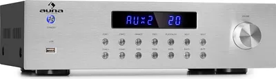 Image de Auna Amplificateur Audio, Amplificateur Hifi Système Stéréo Recepteur Bluetooth Hifi pour Ampli Stereo, Ampli Hifi Contrôle Basses et Aigus, Univers Hi-fi, Amplificateurs 4 Canaux, Télécommande, AUX
