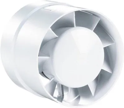 Obrázek produktu pro Malý ventilátor – řadový – odvod vzduchu – kuličková ložiska – 105 m³/h – bílý