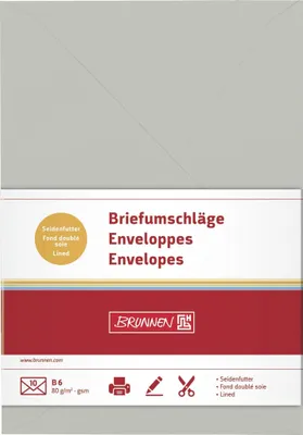 Produktbild von BRUNNEN Briefumschl. B6 grau 4003273669208