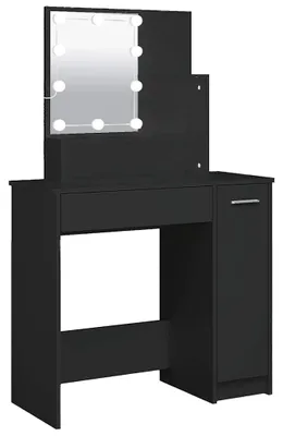 Immagine prodotto di Tavolino con LED nero 86,5x35x136 cm