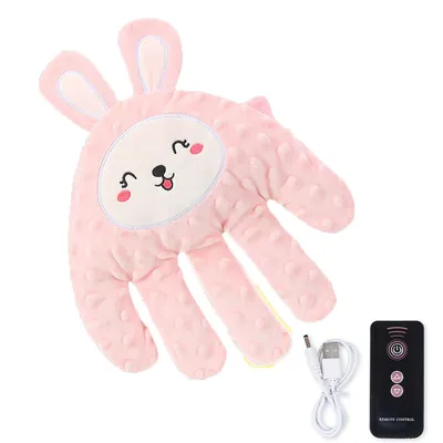 Produktbild von Intelligente Baby-Beruhigungshand mit Fernbedienung, 3 Schlafmodi, Wärmekissen mit roten Bohnen, Massagefunktion, waschbar, 23 cm