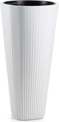 Produktbild von HowHomely | Pflanzkübel - Mora - 39x81 cm - Weiß - Modernes Design - Wetterfest und Leicht - Blumentöpfe