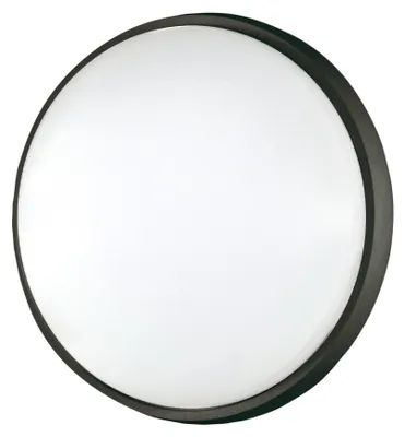 Image de Plafonnier Led Rond Moderne Olly En Aluminium Noir Et Polycarbonate 30 W 3220 Lm 3000 K Ip54 Lampe De Plafond Haute Efficacité 3315-65-101